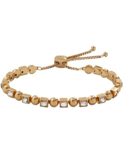 ALEX AND ANI Aa765723sg,square Crystal Bolo Tennis Bracelet,shiny Gold,gold - Metallic