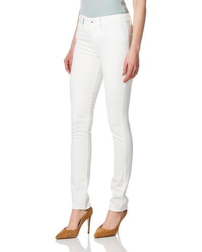 Yummie Modern Mid Rise Slimming Straight Denim Jeans - White