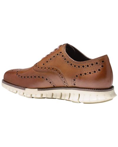 Cole Haan Zerogrand Wing Tip Oxford - Brown