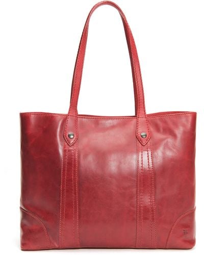 Frye Womens Melissa Shopper Tote Bag - Red