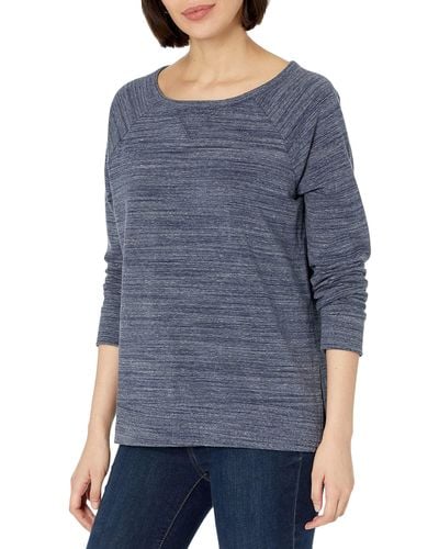 Daily Ritual Oversized Terry Cotton And Modal High-low Sweatshirt - Blue
