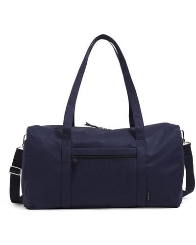 Vera Bradley Cotton Large Travel Duffel Bag - Blue