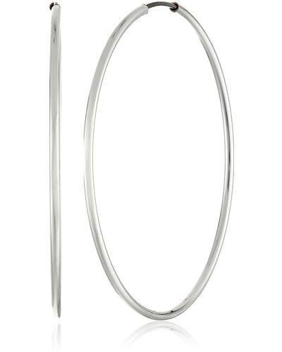 Guess "basic" Silver Large Endless Hoop Earrings - Metallic