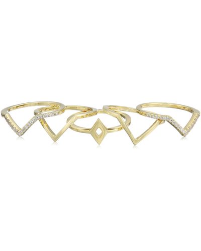 Noir Jewelry Point Break Gold Ring - Metallic