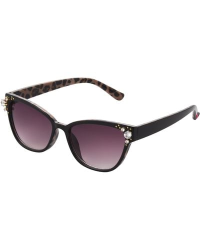 Betsey Johnson S Crystal Queen Sunglasses Sunglasses - Black