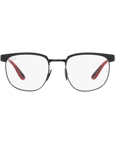 Ray-Ban Rx3698vm Scuderia Ferrari Collection Square Prescription Eyewear Frames - Black