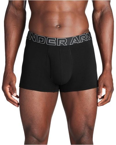 Under Armour Charged Cotton 3-inch Boxerjock 3-pack - Black