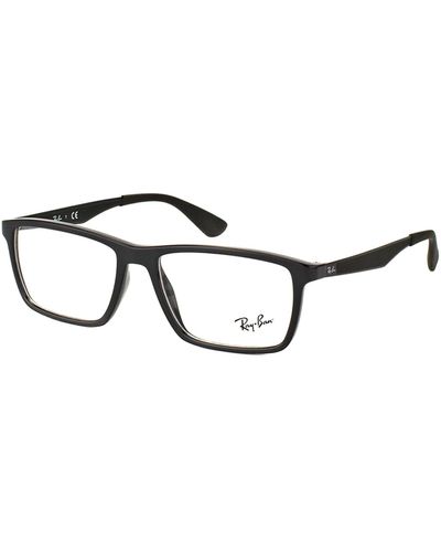 Ray-Ban Rx7056 Square Prescription Eyeglass Frames - Black