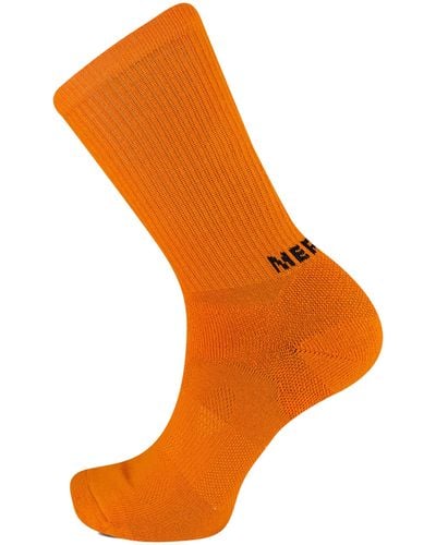 Merrell And Hydro Moc Crew Socks-1 Pair Pack-breathable Mesh Zones And Friction Reducing Comfort - Orange