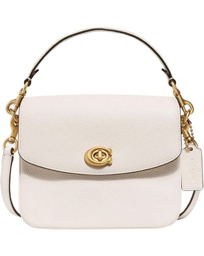 COACH Polished Pebbled Leather Cassie Crossbody 19 - Natural