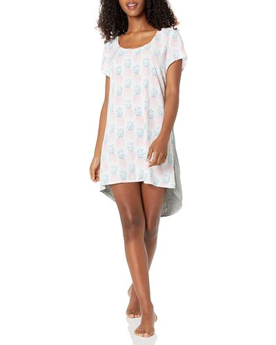 Mae Sleepwear Scoop Neck Nightgown,happy - Multicolor