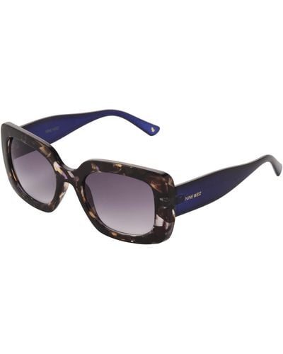 Nine West Coral Rectangle Sunglasses - Blue