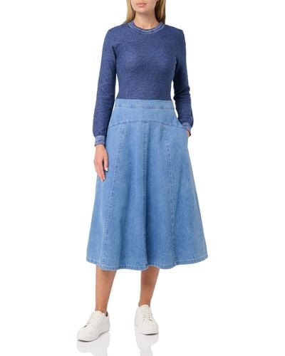 Shoshanna Combo Knit Maxwell Dress - Blue