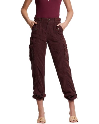 Red Cargo pants for Women | Lyst