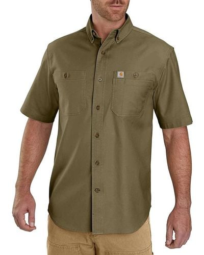 Carhartt Rugged Flex Rigby Short Sleeve Work Shirt - Green