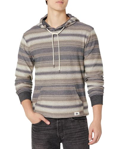Quiksilver Hood Pullover Hoodie Sweatshirt - Gray
