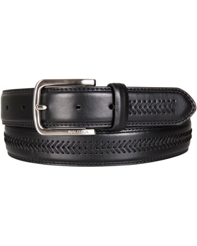 Nautica Leather Laced Belt - Black