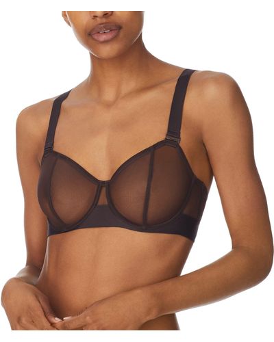 DKNY Sheers Convertible Strapless Bra - Brown