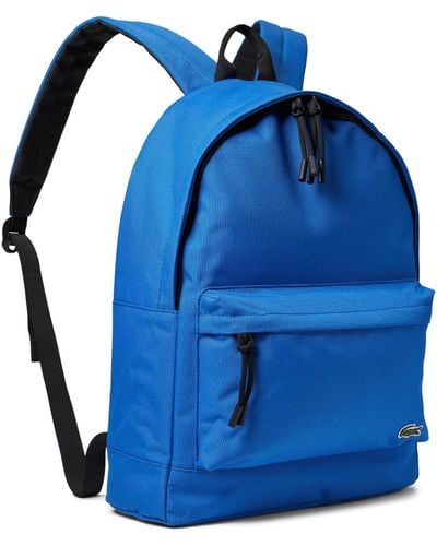 Lacoste Classic Backpack With Croc Logo - Blue
