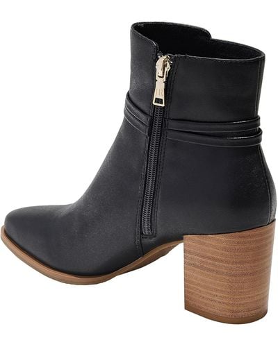 Jack Rogers Timber Tassel Bootie Leather Fashion Boot - Black
