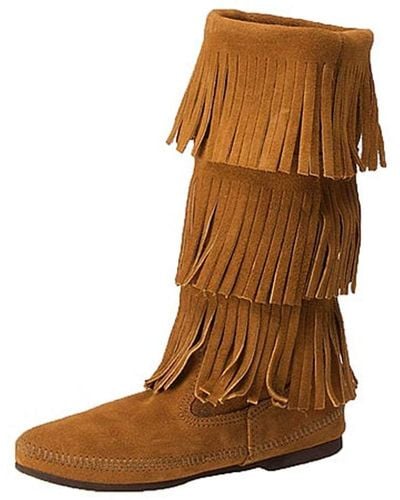 Minnetonka 3 layer shop fringe boots