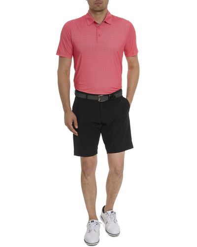 Robert Graham Hyde 3 Knit Short-sleeve Polo Shirt - Red