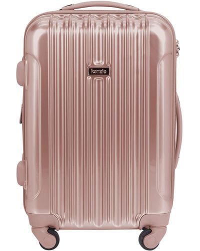Kensie 20" "alma" Carry-on Tsa-lock Spinner Luggage - Pink