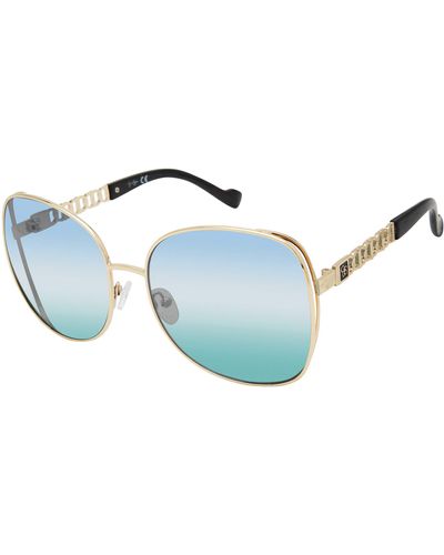 Jessica Simpson J5886 Mod Metal Uv Protective Round Sunglasses. Glam Gifts For - Black