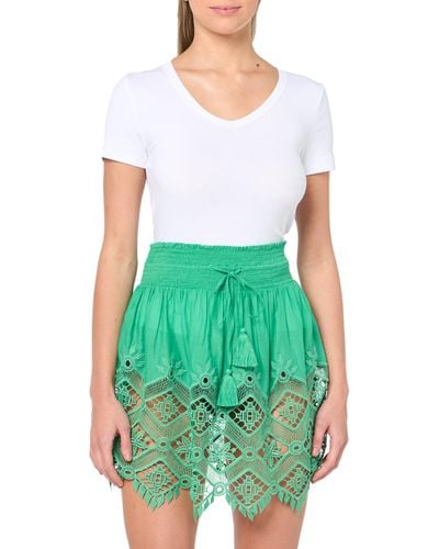 Ramy Brook Standard Ailani Cutout Mini Skirt - Green