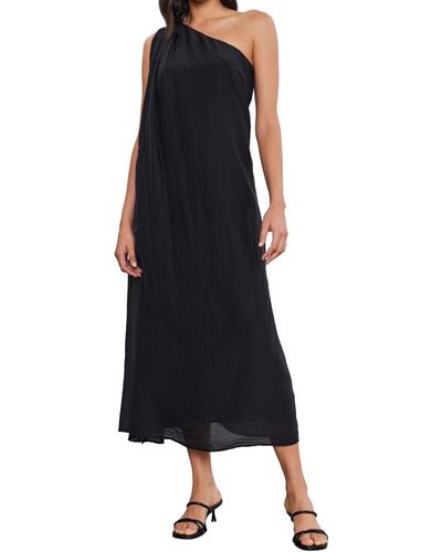 Velvet By Graham & Spencer Diana Silk Cotton Voile Dress - Black