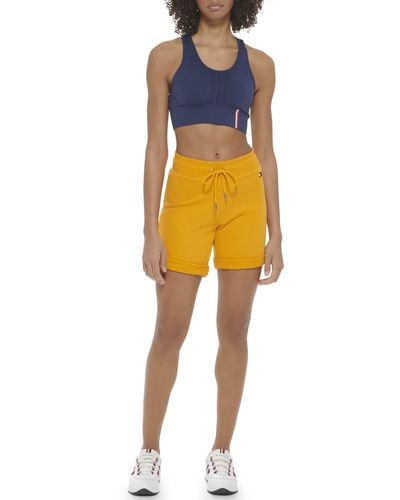 Tommy Hilfiger Drawcord Waist Cuffed Comfortable French Terry Short - Yellow