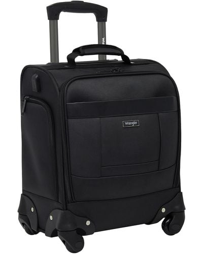 Wrangler 15" 4-wheel Spinner Underseat Carry-on Luggage With Side Usb Port - Black