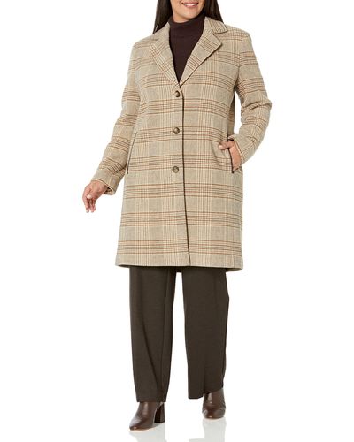 DKNY Womens Outerwear Wool,camel Combo,large - Natural