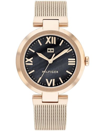 Tommy Hilfiger Stainless Steel Watch: Timeless Elegance With Roman Numerals - Black