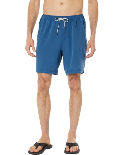 Quiksilver Mens After Surf Stretch Volley Volley Swim Trunk Bathing Suit Board Shorts - Blue