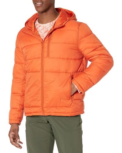 Cole Haan Everyday Water Resistant Puffer Jacket - Orange