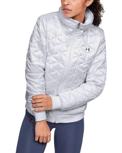 Under Armour Coldgear® Reactor Performance Jacket Xs White - Gray