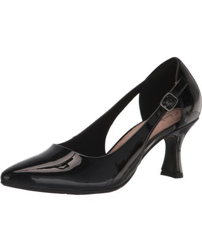 Clarks Kataleyna Rae Side-cutout Comfort Court Shoes - Black