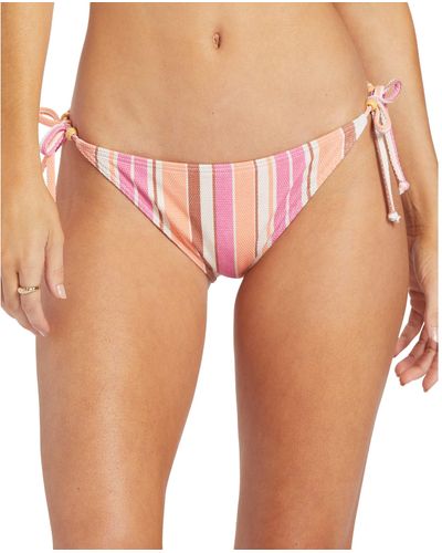 Roxy Palm Tree Dreams Moderate Bikini Bottom - Pink