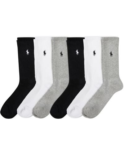 Polo Ralph Lauren Polo 's Cushion Crew Socks 6-pair Pack - Black