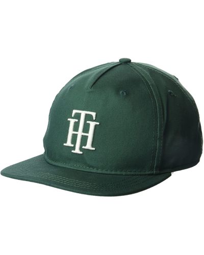 Tommy Hilfiger Signature Flat Brim Baseball Cap - Green
