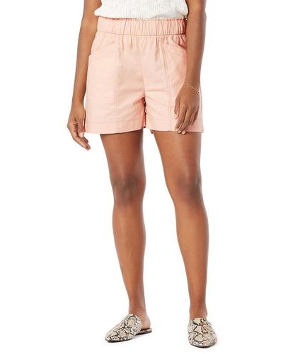 Signature by Levi Strauss & Co. Gold Label Size Pull On Casual Elastic Waist Short - Pink