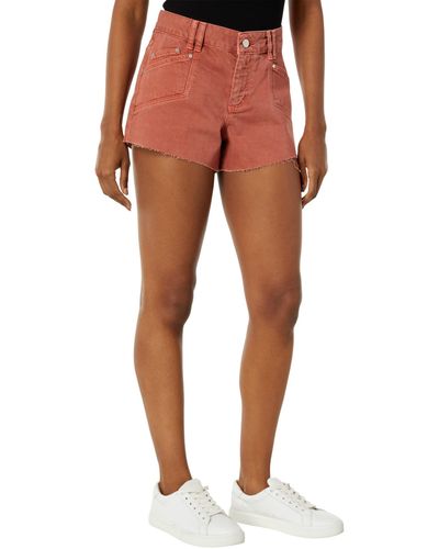 PAIGE Mayslie Utility Short With Set In Pockets High Rise Slightly Relaxed In Vintage Muted Clay - Red