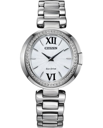 Citizen Capella Eco-drive Watch With Stainless Steel Strap - Metallic