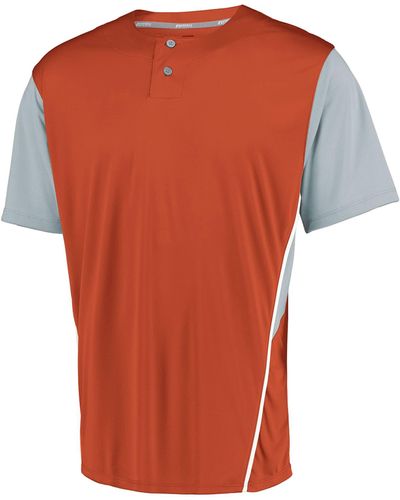 Russell Performance Two-button Color Block Jersey - Red