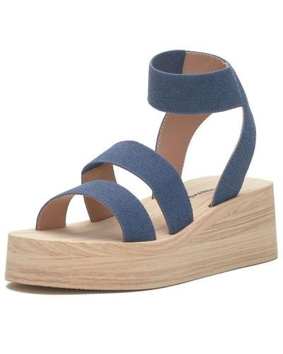 Lucky Brand Samella Platform Sandal Wedge - Blue
