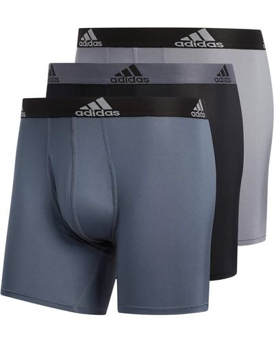 adidas Big & Tall Performance Boxer Brief Underwear - Blue