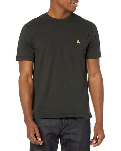 Brooks Brothers Short Sleeve Cotton Crew Neck Logo T-shirt - Black