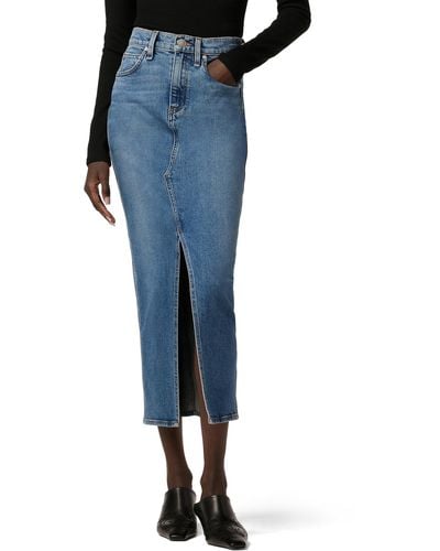 Hudson Jeans Reconstructed Midi Skirt - Blue