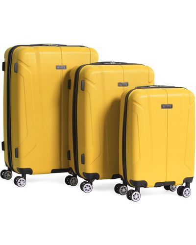 Ben Sherman 4-wheel Spinner Travel Upright Luggage - Yellow